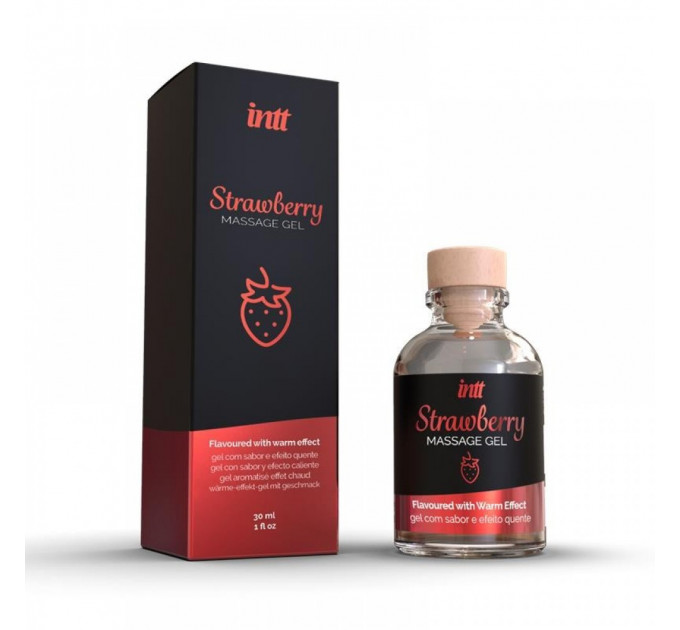 Съедобный массажный гель для интимных зон Intt Strawberry 30 мл