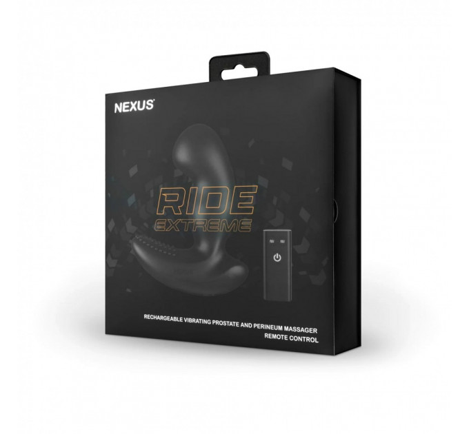 Масажер простати Nexus Ride Extreme, з пультом, чорний, 14 х 5 см
