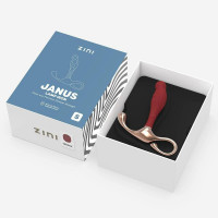 Масажер простати рельєфний, S, Zini Janus Lamp Iron бордовий, 10.4 х 2.2 см