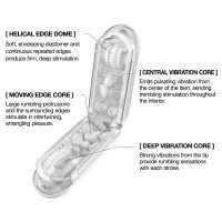 Мастурбатор с вибрацией TENGA Zero Flip Gravity белый