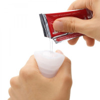 Мини мастурбатор нереалистичный Tenga Pocket Wave Line, с рельефом, белый