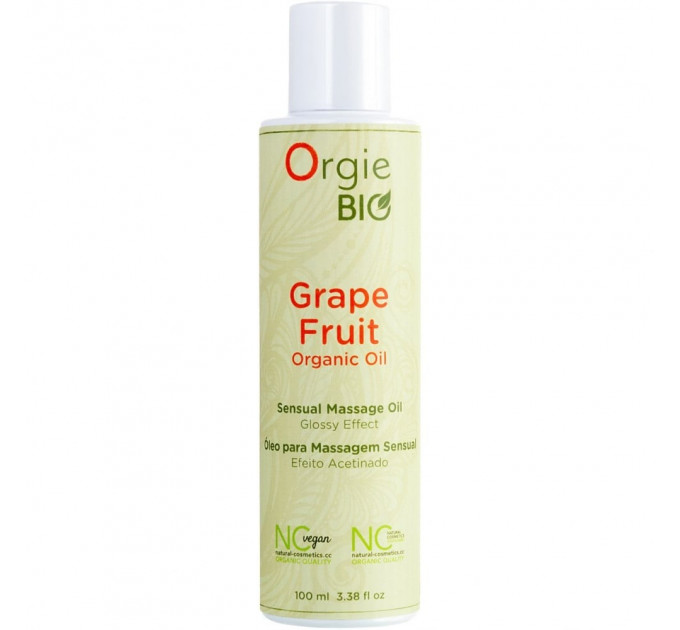 Органическое массажное масло с дозатором ORGIE GRAPEFRUIT с ароматом грейпфрута, 100 мл