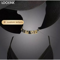 Ошейник с надписью SMD, кожа Lockink