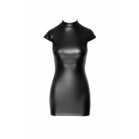 Платье виниловое F309 Noir Handmade Fantasy с вырезом на спине, со шнуровкой, черное, размер M