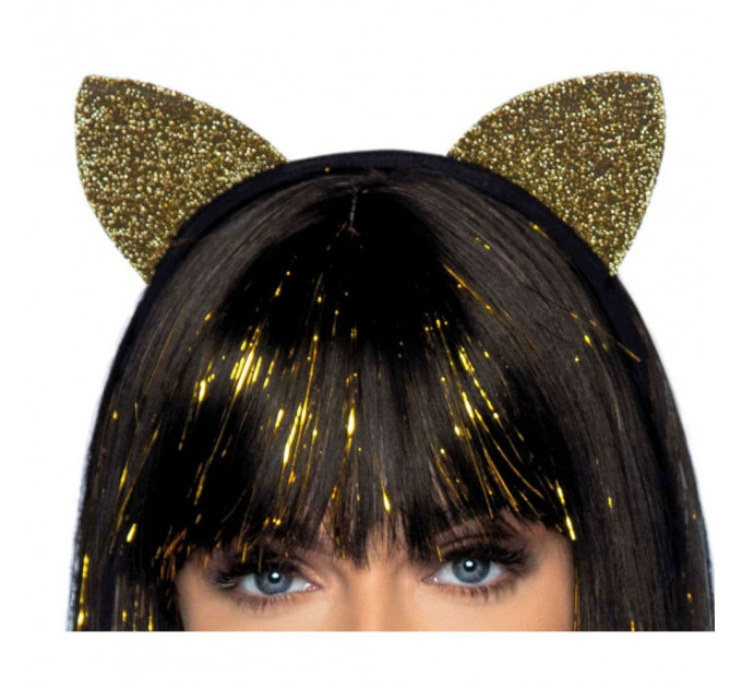 Повязка на голову с кошачьими ушками Leg Avenue Glitter cat ear headband O/S