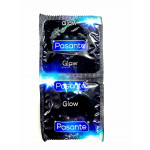 Презервативи, що світяться в темряві, Pasante Glow Condoms, 53 мм (ціна за 6 штук)