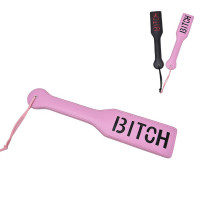 Шлепалка квадратная с надписью Bitch PADDLE, розовая, 31,5 см