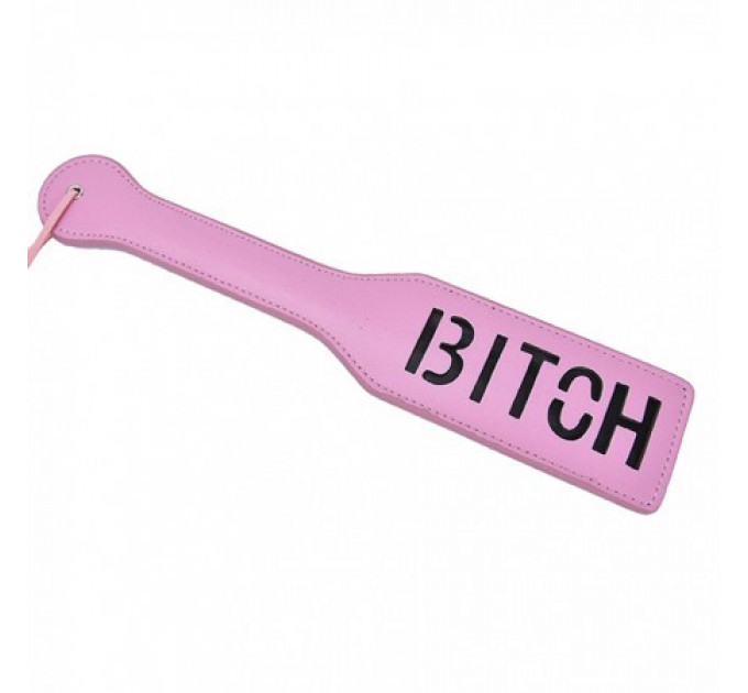 Шлепалка квадратная с надписью Bitch PADDLE, розовая, 31,5 см