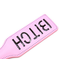 Шлепалка квадратная с надписью Bitch PADDLE, розовая, 31,5 см