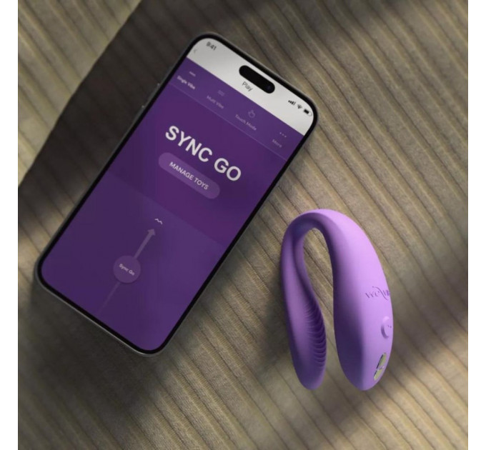 Вибратор для пар We-Vibe Sync Go Light Purple, фиолетовый