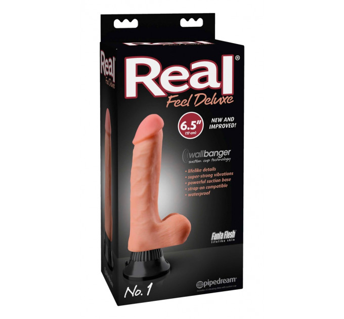 Вибратор Real Feel Deluxe No.1, 6.5" Flesh
