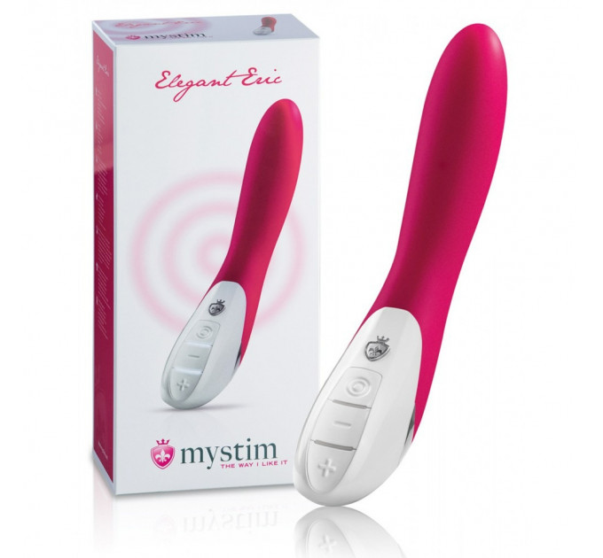 Вибратор с двойным мотором Mystim Elegant Eric розовый, 27 см х 3.8 см