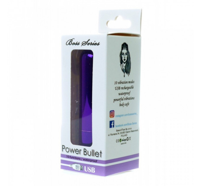 Вибропуля Power Bullet USB Purple
