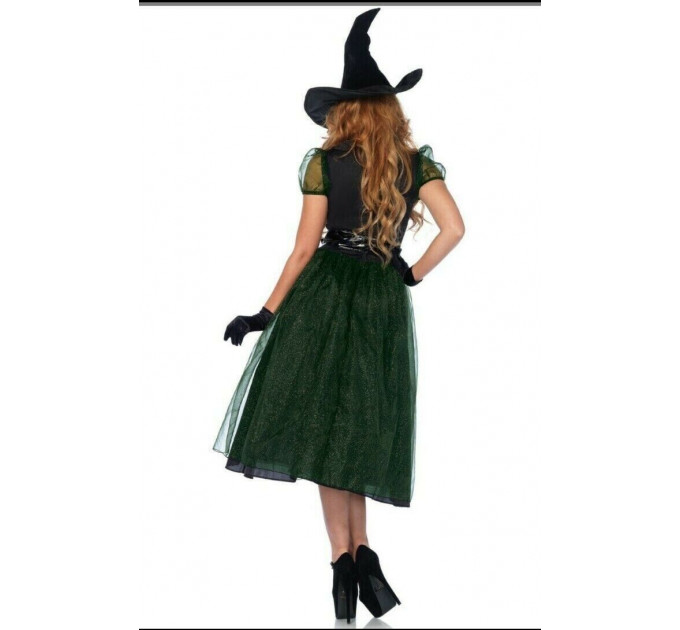 Женский костюм изумрудной ведьмы Leg Avenue Darling Spellcaster S