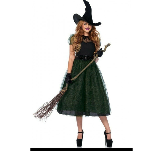 Женский костюм изумрудной ведьмы Leg Avenue Darling Spellcaster S