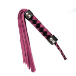 F61418 батіг із замші ромб FLOGGER BLACK / PINK