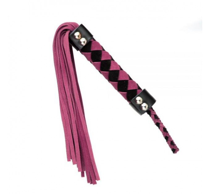 F61418 батіг із замші ромб FLOGGER BLACK / PINK
