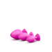 Набор анальных пробок с камнями Blush Bling Plugs Training Kit, розовый