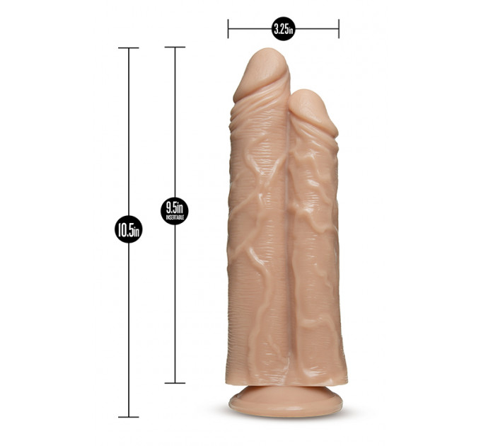 Двойной фаллоимитатор DR. SKIN DR. DOUBLE STUFFED FLESH