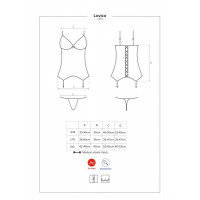Корсет із підв'язками для панчохи Obsessive Lovica corset S/M