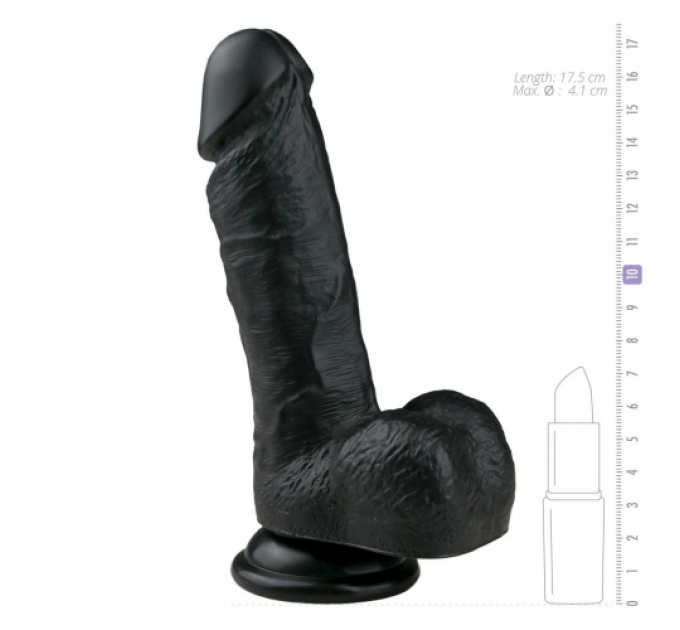 Фаллоимитатор EasyToys Realistic Dildo - 17,5 см черный