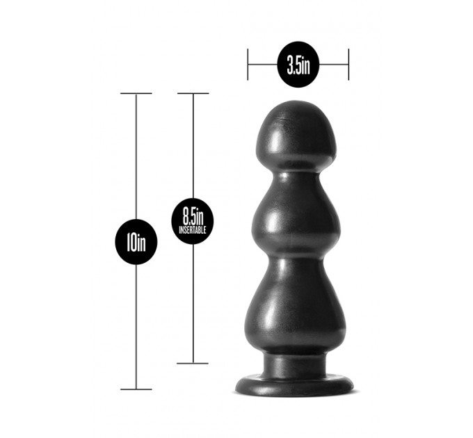 Большая Анальная пробка JET FIERCE CARBON METALLIC BLACK