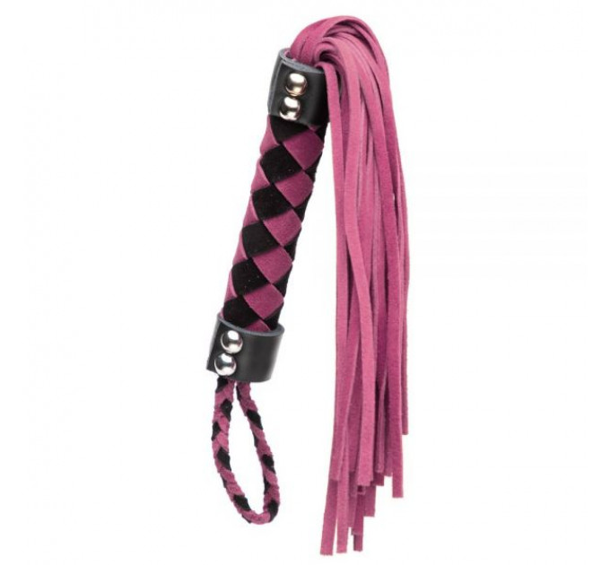 F61418 батіг із замші ромб FLOGGER BLACK / PINK