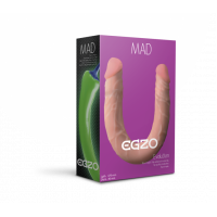 Двухсторонний фаллоимитатор EGZO MAD Ciberskin "FLEX&FIX" 47 см *4 см
