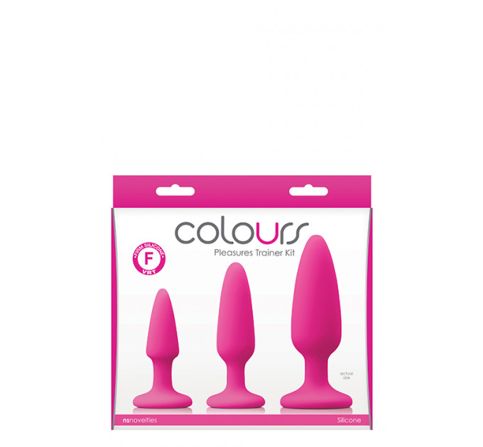 Набор анальных пробок COLOURS PLEASURES TRAINER KIT PINK