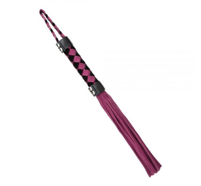 F61418 батіг із замші ромб FLOGGER BLACK / PINK