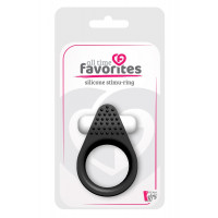 Ерекційне кільце LIT-UP SILICONE STIMU RING 1, BLACK