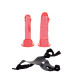 Страпон CROTCHLESS STRAP-ON 2 DONGS, HOT PINK
