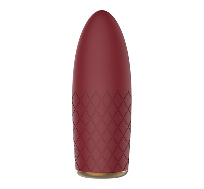 Компактный вибромассажер с рельефной поверхностью Dream Toys Marly, бордовый, 11 х 4 см