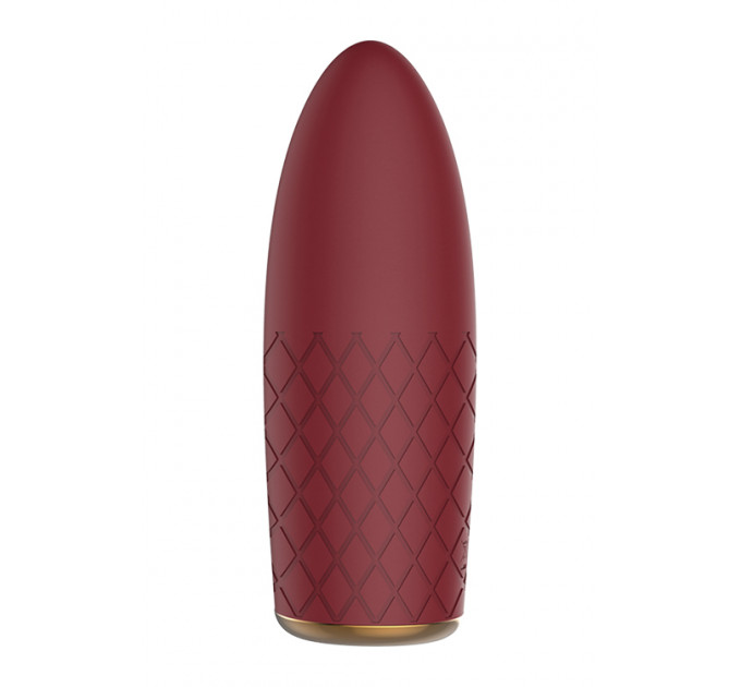 Компактный вибромассажер с рельефной поверхностью Dream Toys Marly, бордовый, 11 х 4 см
