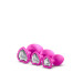 Набор анальных пробок с камнями Blush Bling Plugs Training Kit, розовый