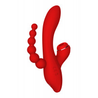 Потрійний вібратор із вакуумною стимуляцією Dream Toys RED REVOLUTION ANNA