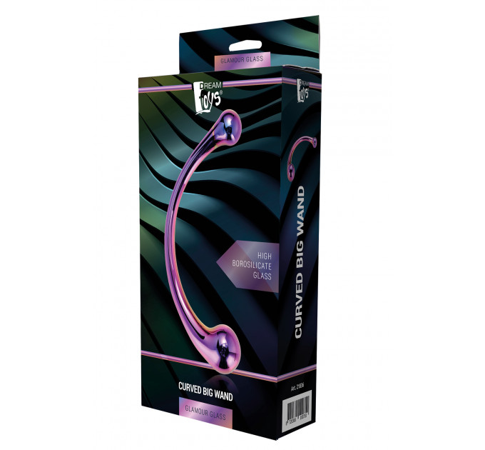 DT21836 Изогнутый стеклянный фаллоимитатор Dream Toys GLAMOUR GLASS CURVED BIG WAND