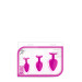 Набор анальных пробок с камнями Blush Bling Plugs Training Kit, розовый