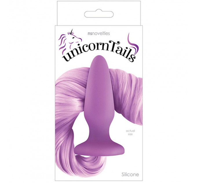 Анальная пробка с хвостом пони, Unicorn Tails, NS Novelties purple