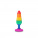 Анальна пробка TOY JOY Twink, M, різнокольорова, 11 х 3 см
