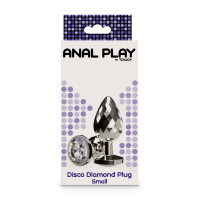 Анальная пробка ToyJoy Anal Play Disco Diamond серебристая, Small