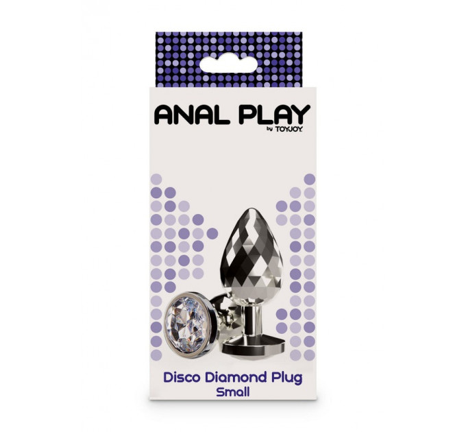 Анальна пробка ToyJoy Anal Play Disco Diamond срібляста, Small