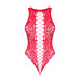 Боди с декоративными переплетениями Obsessive B120, красный, S/M/L