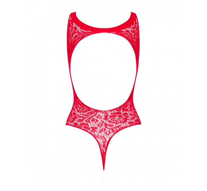 Боди с декоративными переплетениями Obsessive B120, красный, S/M/L