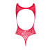 Боди с декоративными переплетениями Obsessive B120, красный, S/M/L