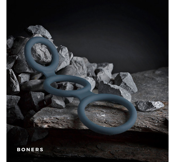 Потрійне силіконове кільце Boners для пеніса Triple Ring