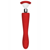 Подвійний вібратор з 2 вакуумними насадками Dream Toys RED REVOLUTION GEORGIA