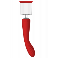 Подвійний вібратор з 2 вакуумними насадками Dream Toys RED REVOLUTION GEORGIA