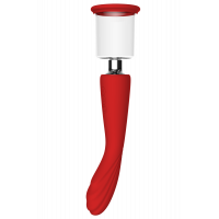 Подвійний вібратор з 2 вакуумними насадками Dream Toys RED REVOLUTION GEORGIA