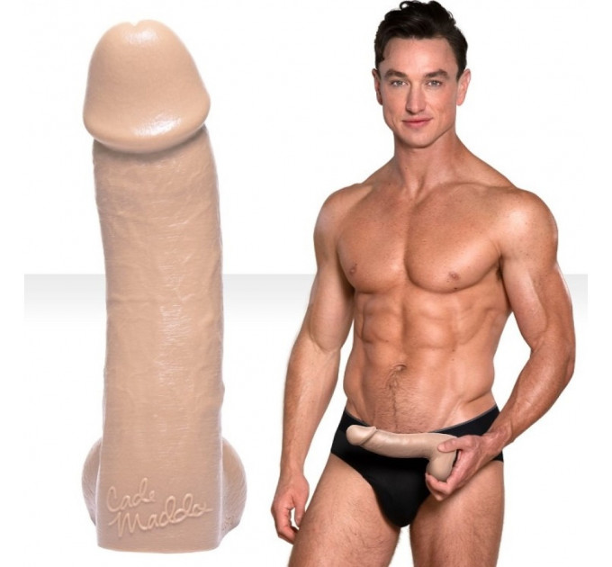 Фаллоимитатор реалистичный Fleshjack Boys Cade Maddox Silicone Dildo (RP), телесный, 22.8 х 5.5 см